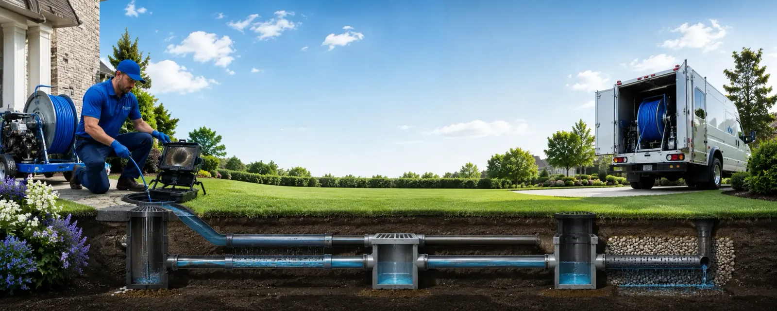 Outdoor drain cleaning information for Larue, TX